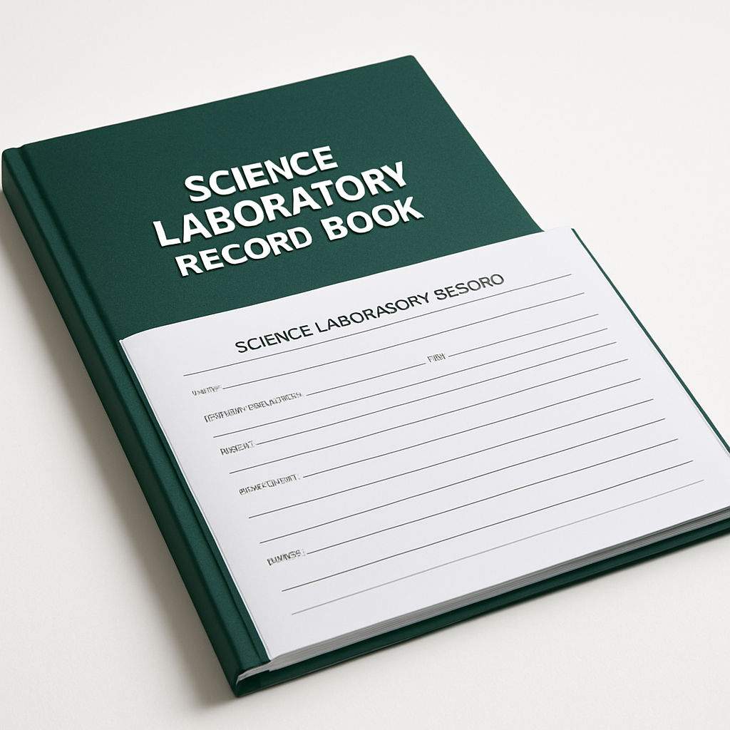 Hardcover Science Laboratory Record Book