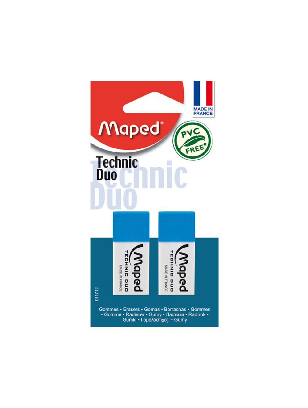 MAPED TECHNIC DUO ERASERS X2