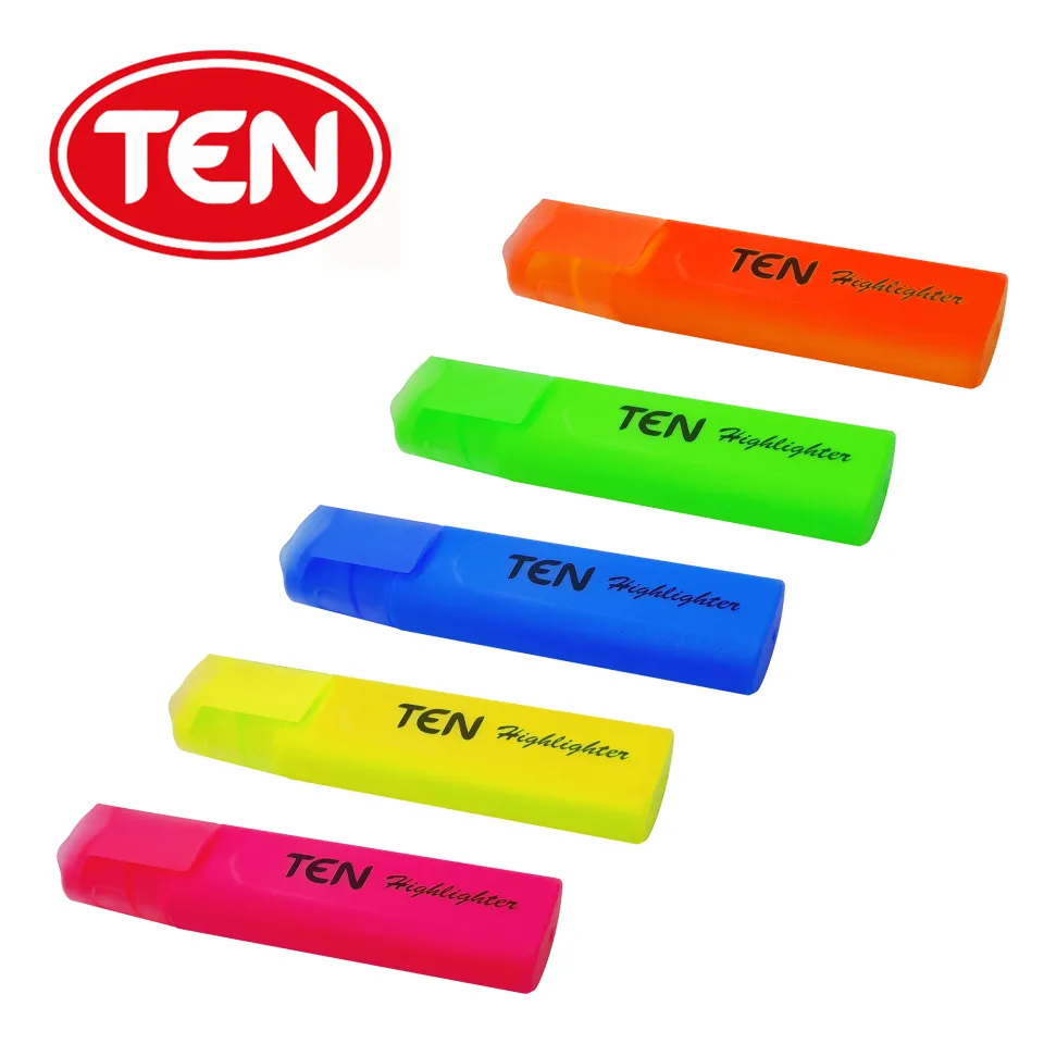 TEN Text Highlighter Pen (Chisel Tip)