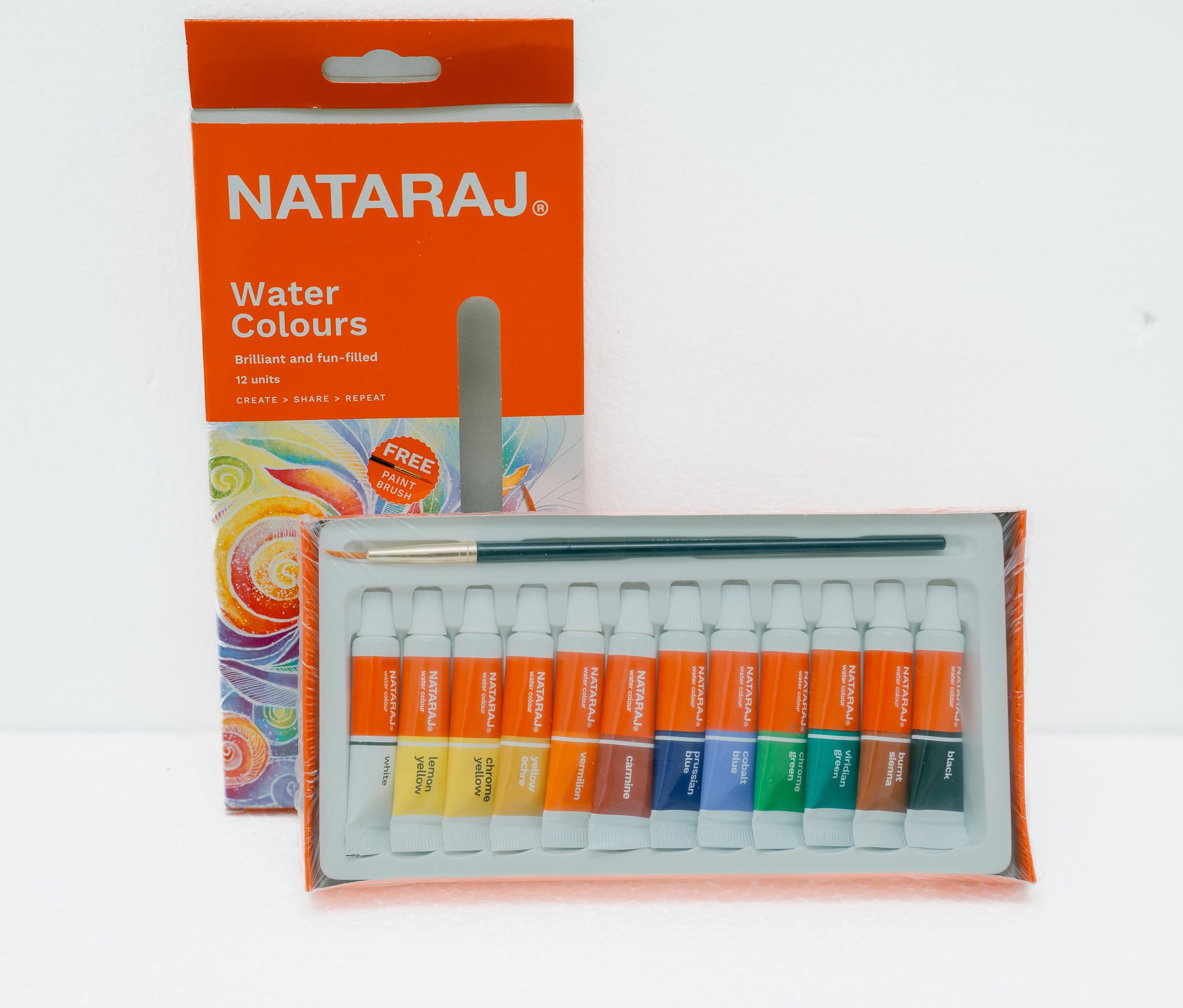 Nataraj Water Colour Tubes (12 Colours)